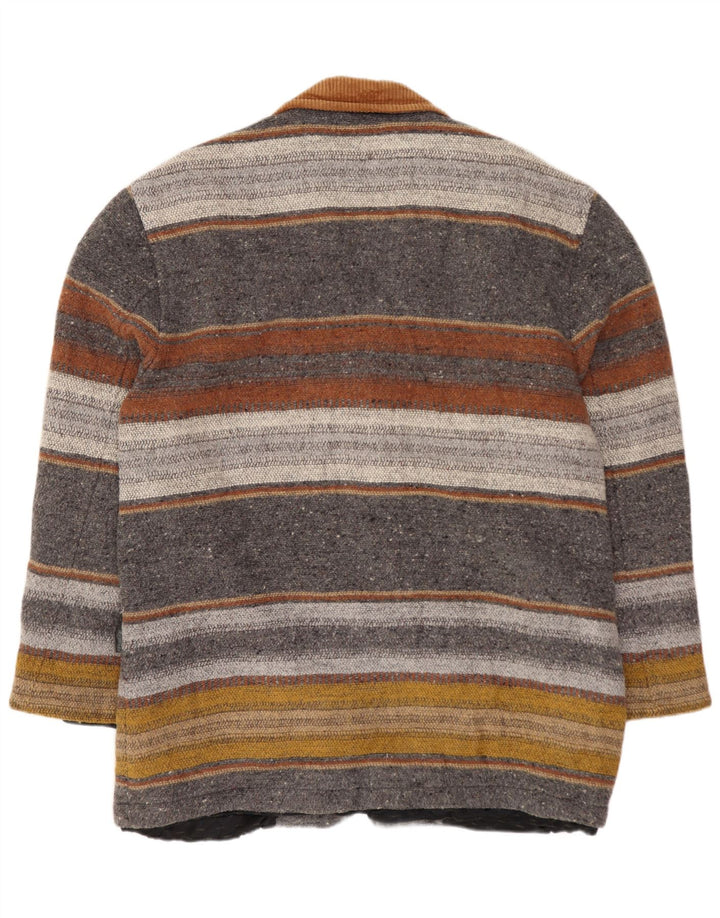VINTAGE Herren-Blazerjacke mit 4 Knöpfen, Gr. 40, groß, mehrfarbig gestreift