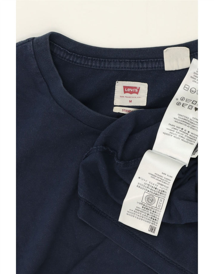 LEVI'S Herren-Standard-T-Shirt-Oberteil aus Baumwolle in mittlerem Marineblau