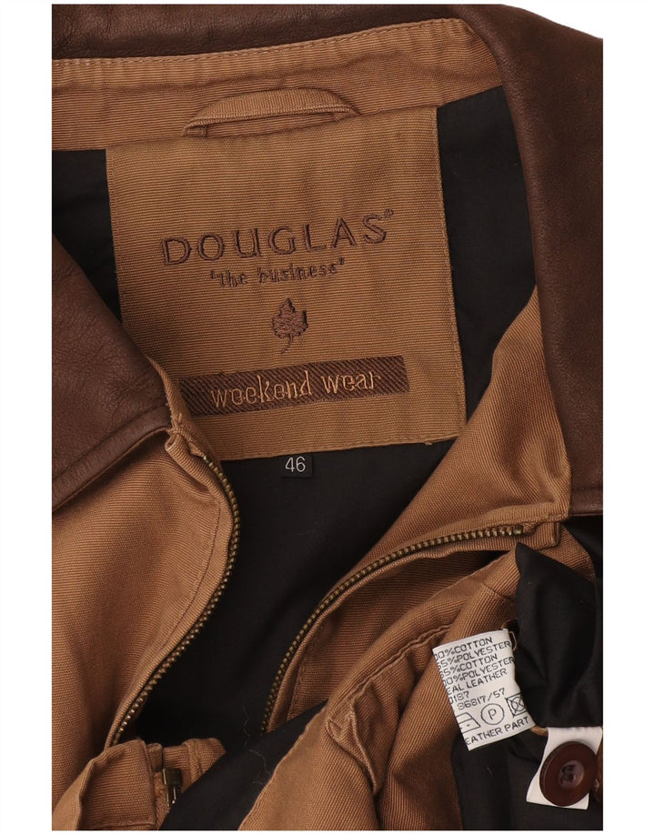 Douglas Herren Bomberjacke UK 46 3XL Beige Baumwolle