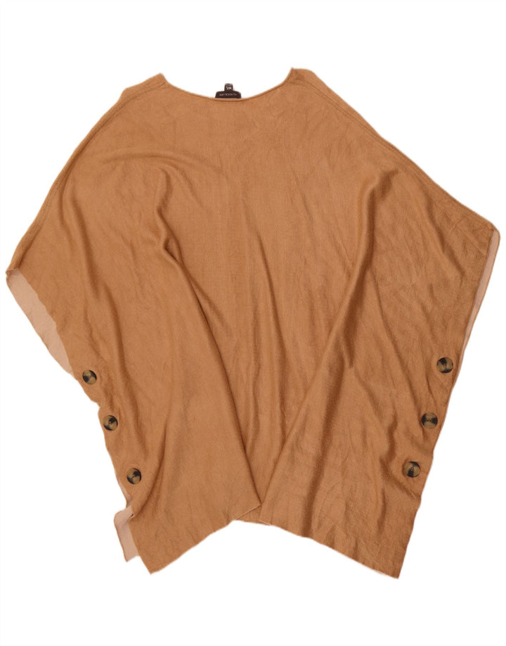 Autograph Damen-Poncho-Pullover, UK 14, mittelbeige Baumwolle