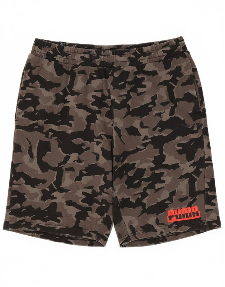 Puma Herren-Sportshorts, große graue Camouflage-Baumwolle