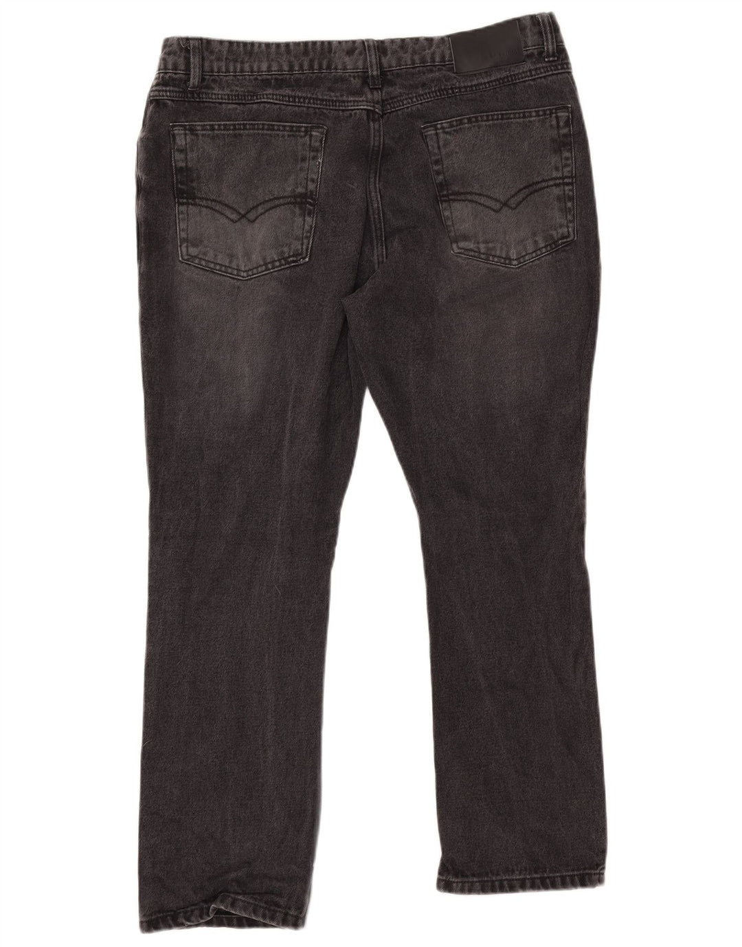 PIERRE CARDIN Herren Straight Jeans W38 L29 Schwarze Baumwolle