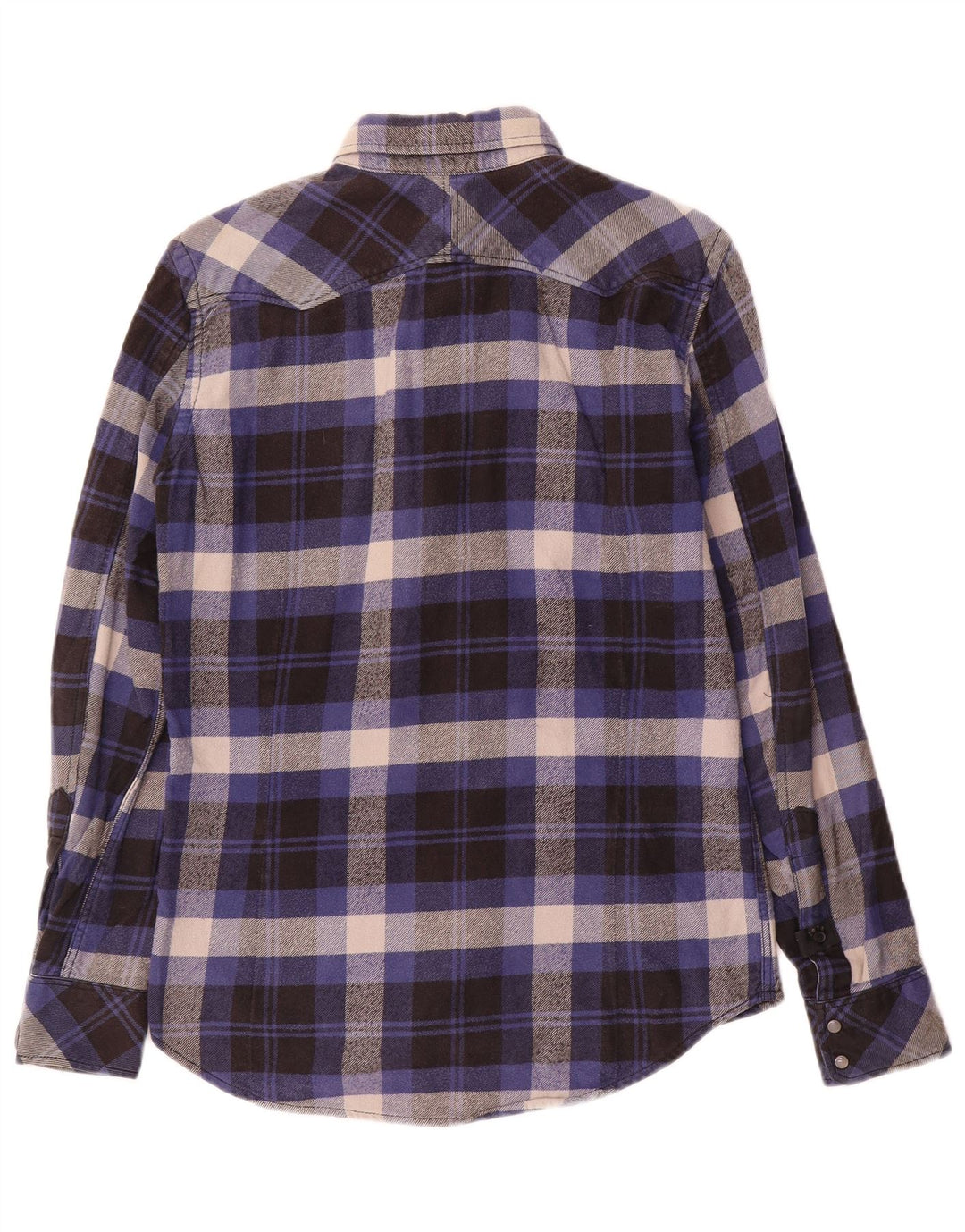 Diesel Herren-Flanellhemd, klein, marineblau, kariert, Baumwolle