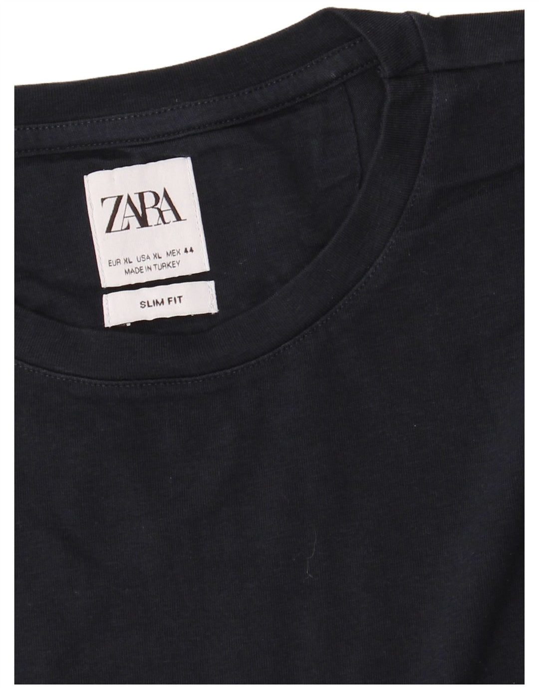ZARA Herren Slim Fit T-Shirt Top XL Marineblau