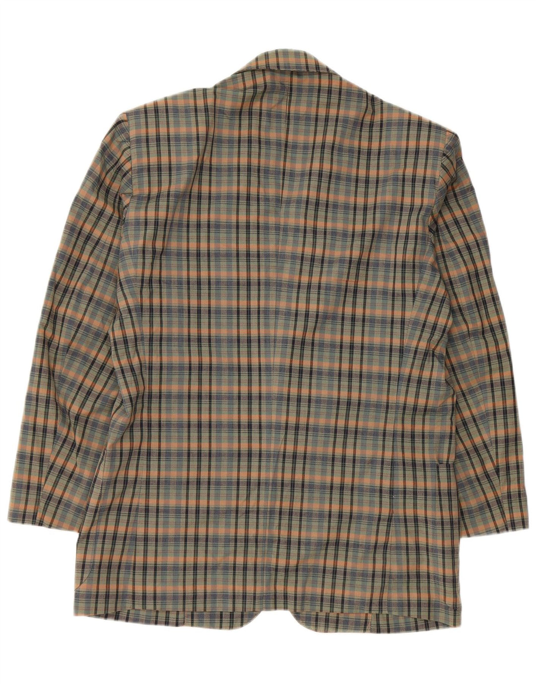 Ingram Damen Azimut 2-Knopf-Blazerjacke IT 48 XL grün karierte Baumwolle