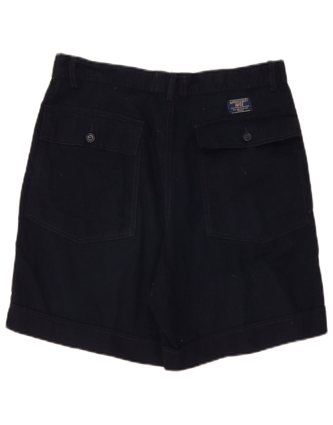 Rifle Womens Cargo Shorts W33 Große marineblaue Baumwolle