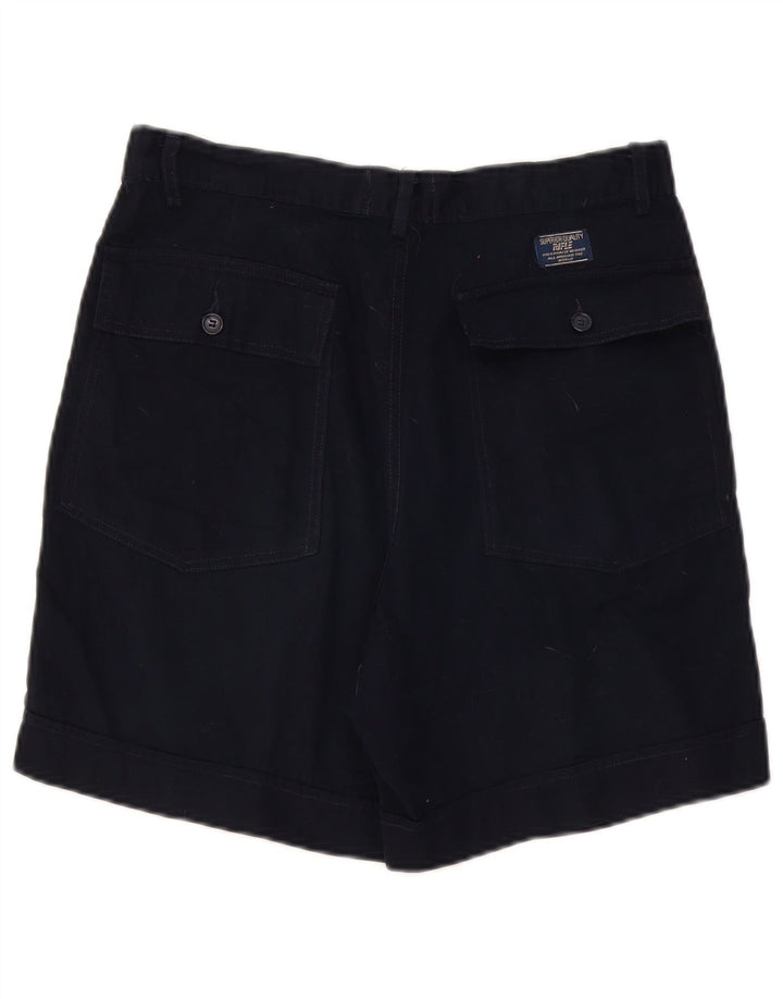 Rifle Womens Cargo Shorts W33 Große marineblaue Baumwolle