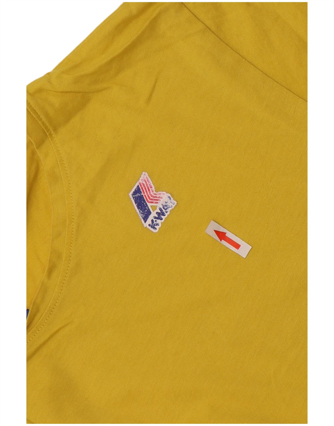 K-Way Herren T-Shirt Top Large Gelb Baumwolle
