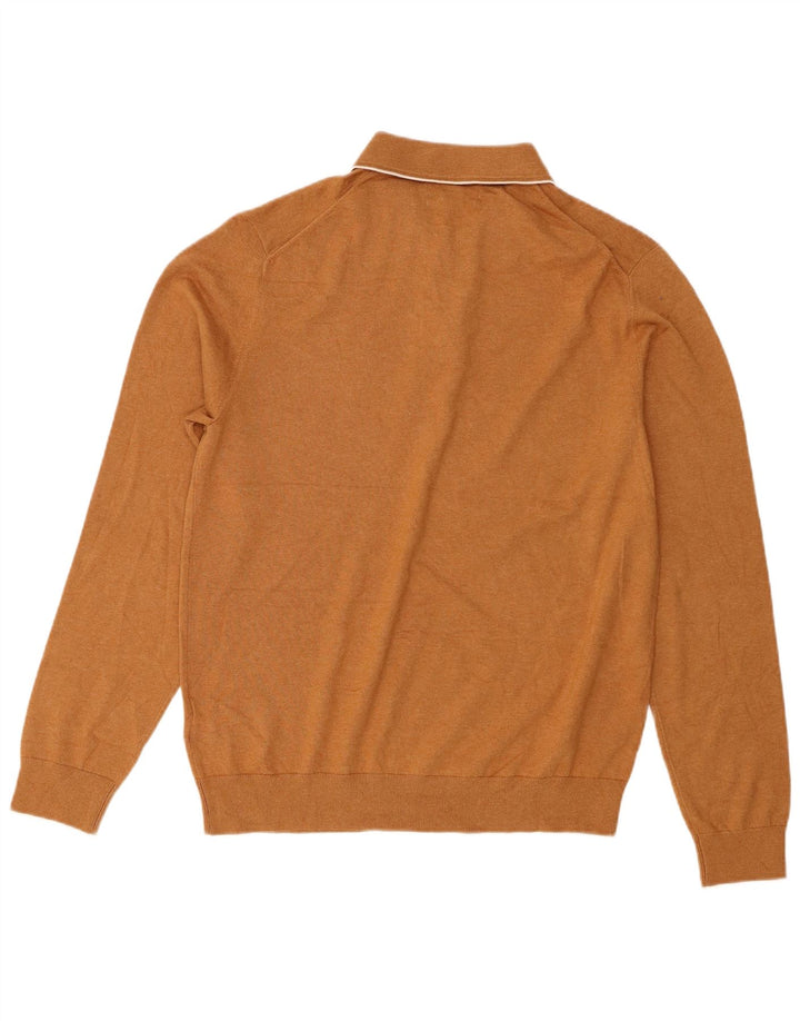 Marks & Spencer Herren-Pullover mit Rollkragen, groß, beige Baumwolle