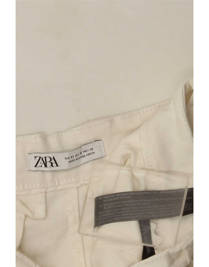 Zara Herren Chinoshorts EU 42 Large W32 Weiße Baumwolle
