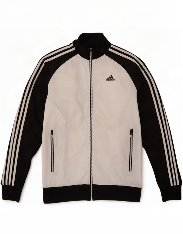 Adidas Mens Tracksuit Top Jacket UK 34/36 Small White Colourblock