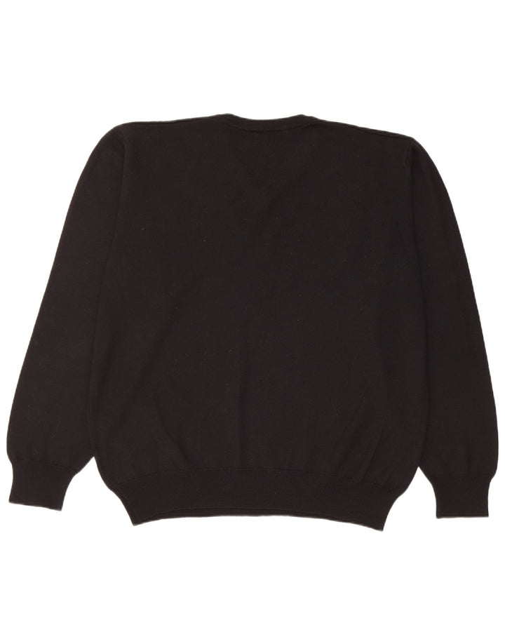 Carrera Herren-Pullover mit V-Ausschnitt, 2XL, schwarze Wolle