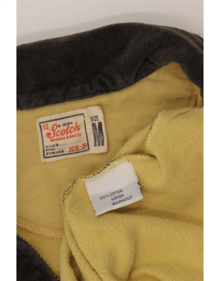 Scotch & Soda Herren-Sweatshirt mit Rollkragen, Mittelgelb, kariert, Baumwolle