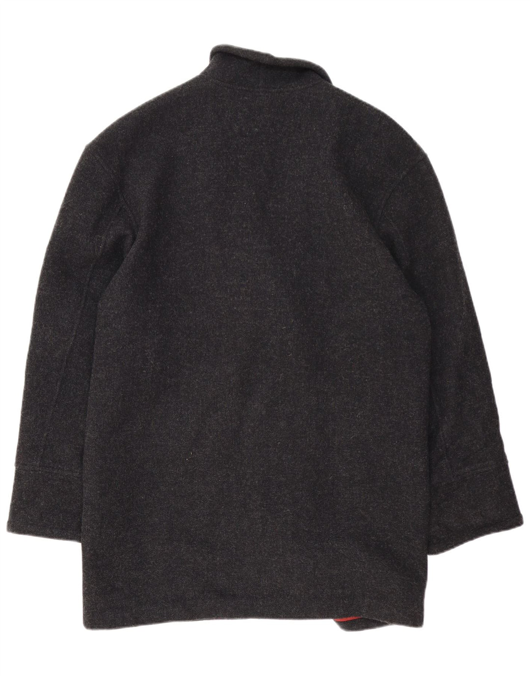 Vintage Damen Übergroßer Mantel IT 42 Mittelgraue Wolle