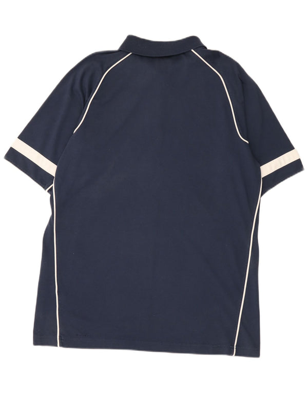Nike Mens Dri Fit Polo Shirt Large Navy Blue Colourblock Cotton
