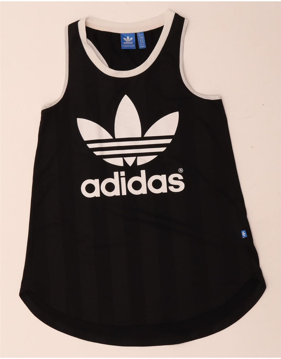 Adidas Damen Graphic Vest Top UK 8 Small Schwarz Polyester