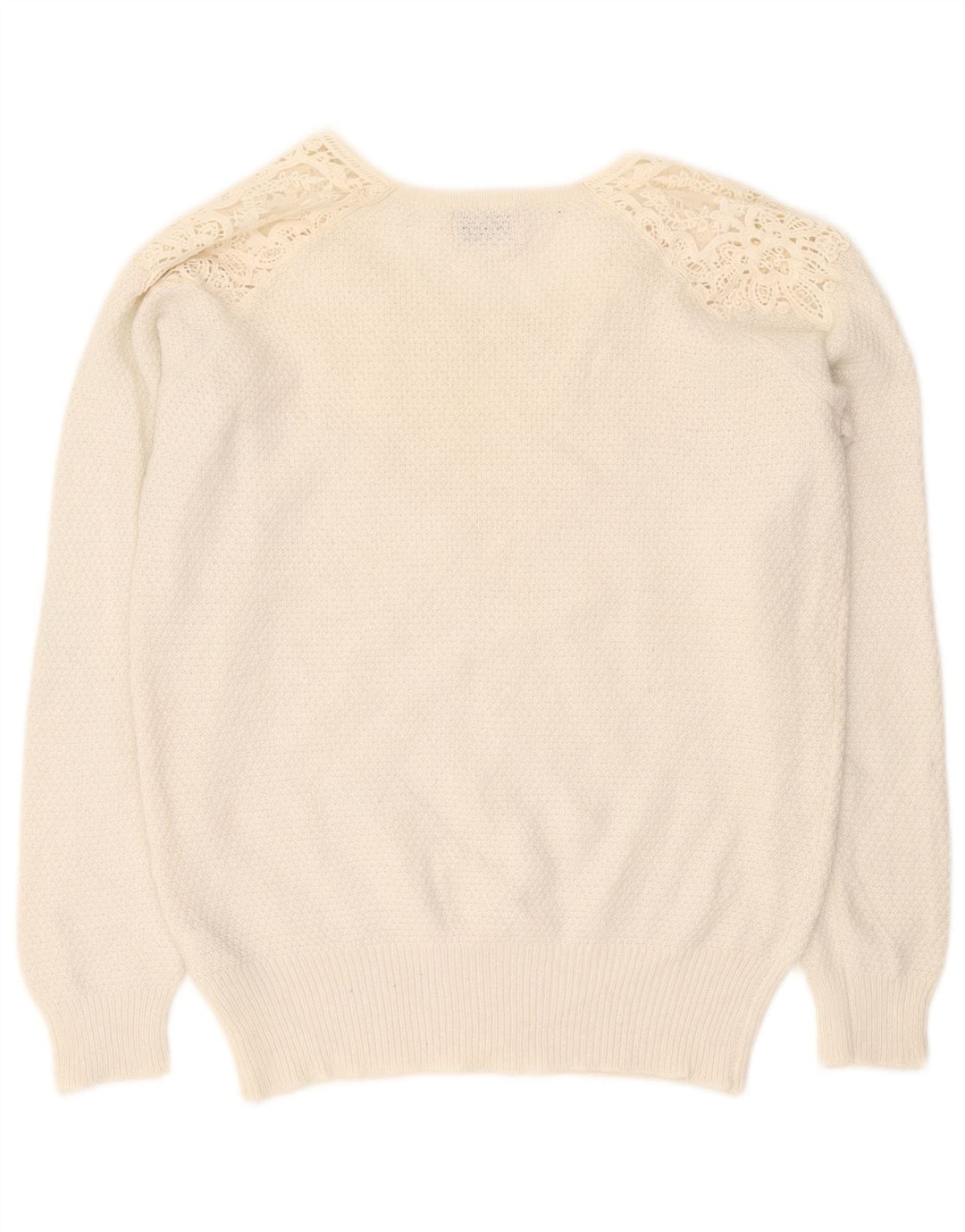 Marks & Spencer Damen Indigo-Pullover mit U-Boot-Ausschnitt, Gr. 12, Mittelweiß