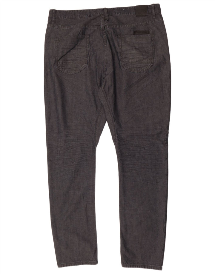 Dkny Herren Slim Freizeithose W38 L33 Graue Baumwolle