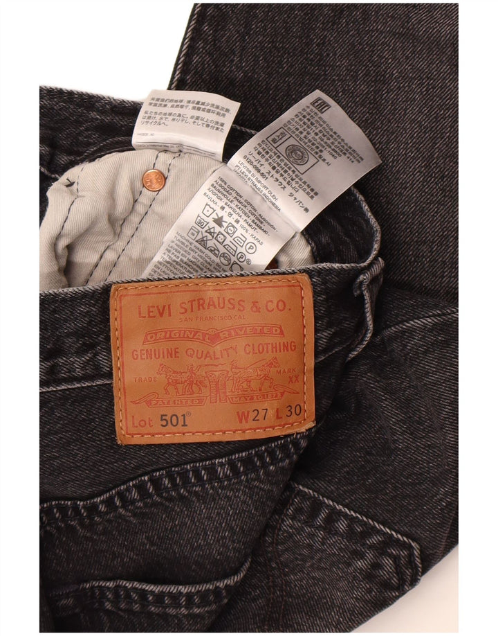 Levi's Herren 501 Straight Jeans W27 L30 Graue Baumwolle