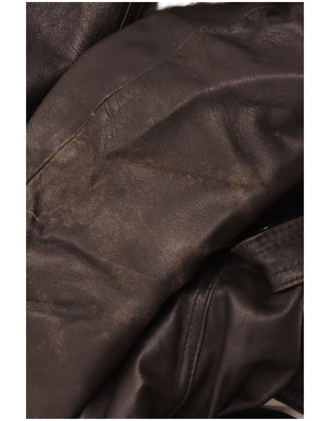 VINTAGE Damen Ledermantel IT 40 Small Schwarz