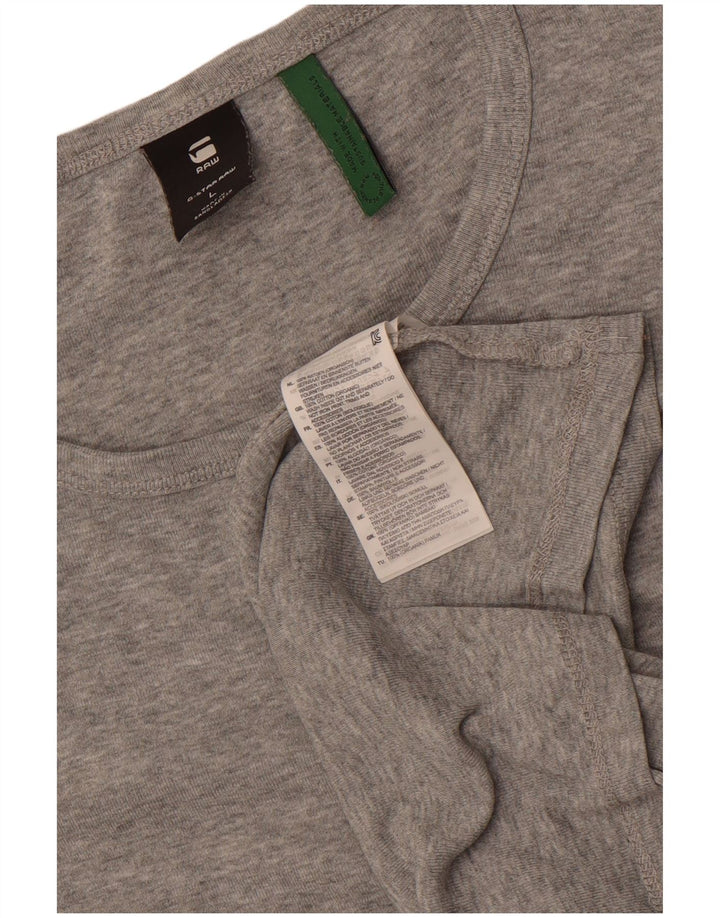 G-Star Herren T-Shirt-Oberteil, groß, grau gefleckte Baumwolle