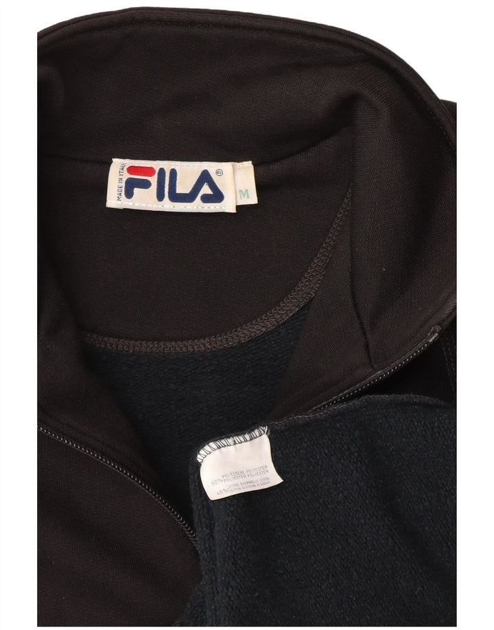FILA Damen-Trainingsanzugoberteil mit Grafik, Größe UK 14, Mittelschwarz, Polyester