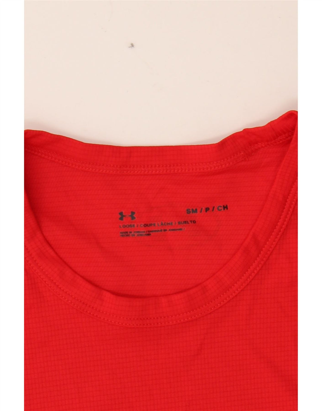 UNDER ARMOUR Mens T-Shirt Top Small Red Polyester Vintage Under Armour and Second-Hand Under Armour from Messina Hembry 
