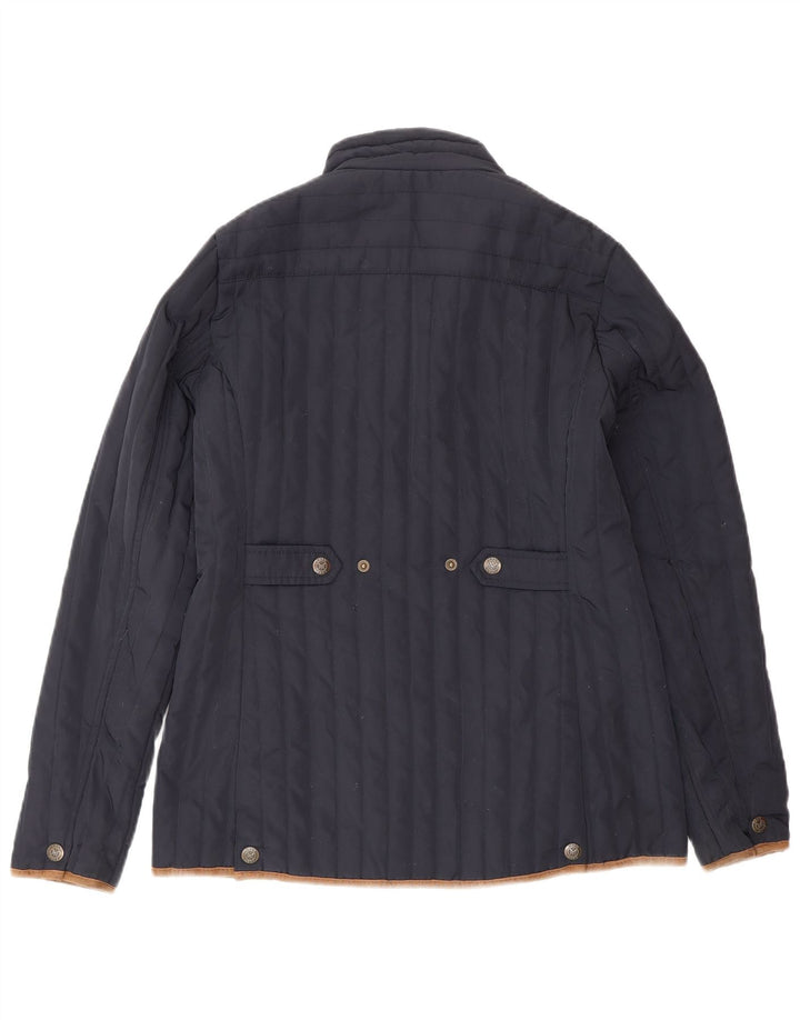 Crew Clothing Damen Wattierte Jacke UK 10 Small Marineblau Polyester