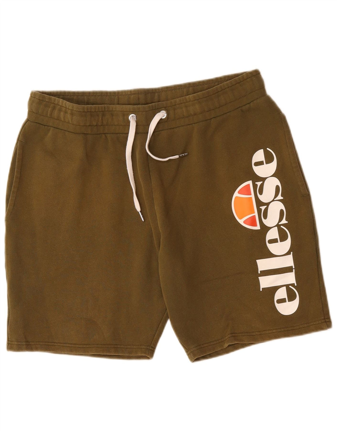 Ellesse Herren-Sportshorts mit Grafik, groß, Khaki, Baumwolle