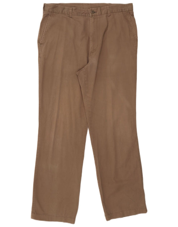Marks & Spencer Herren Blue Harbour Gerade Chinohose W38 L33 Braun