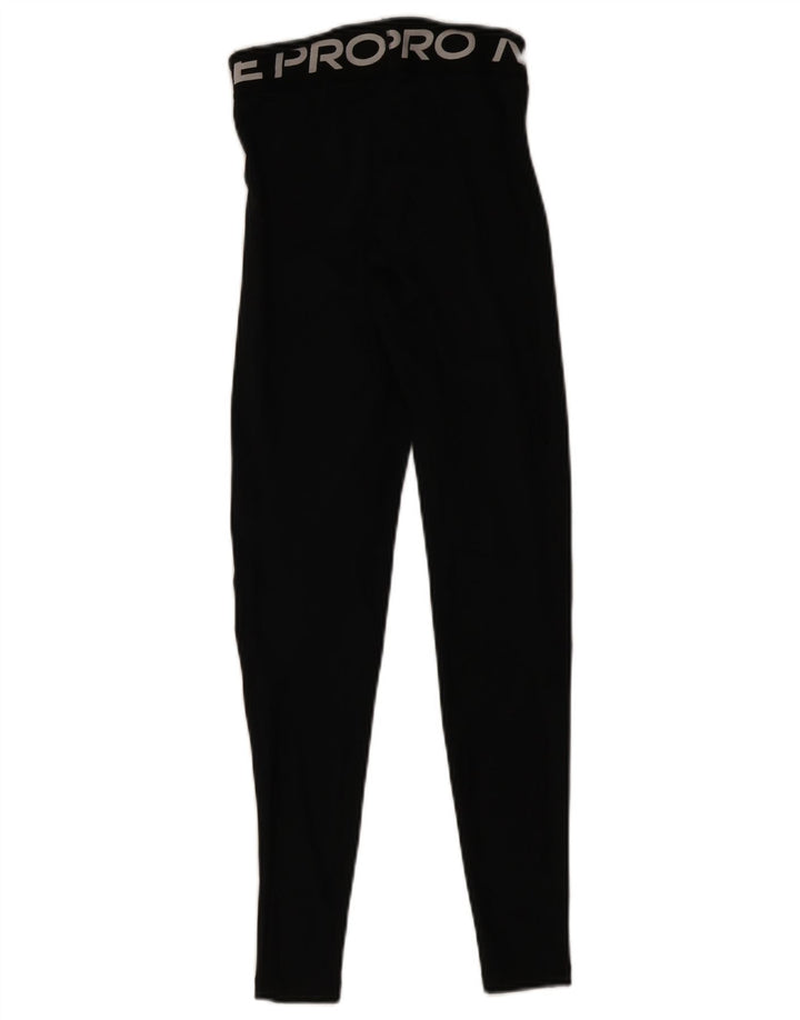 Nike Damen Dri Fit Graphic Leggings UK 4 XS Schwarz Polyester