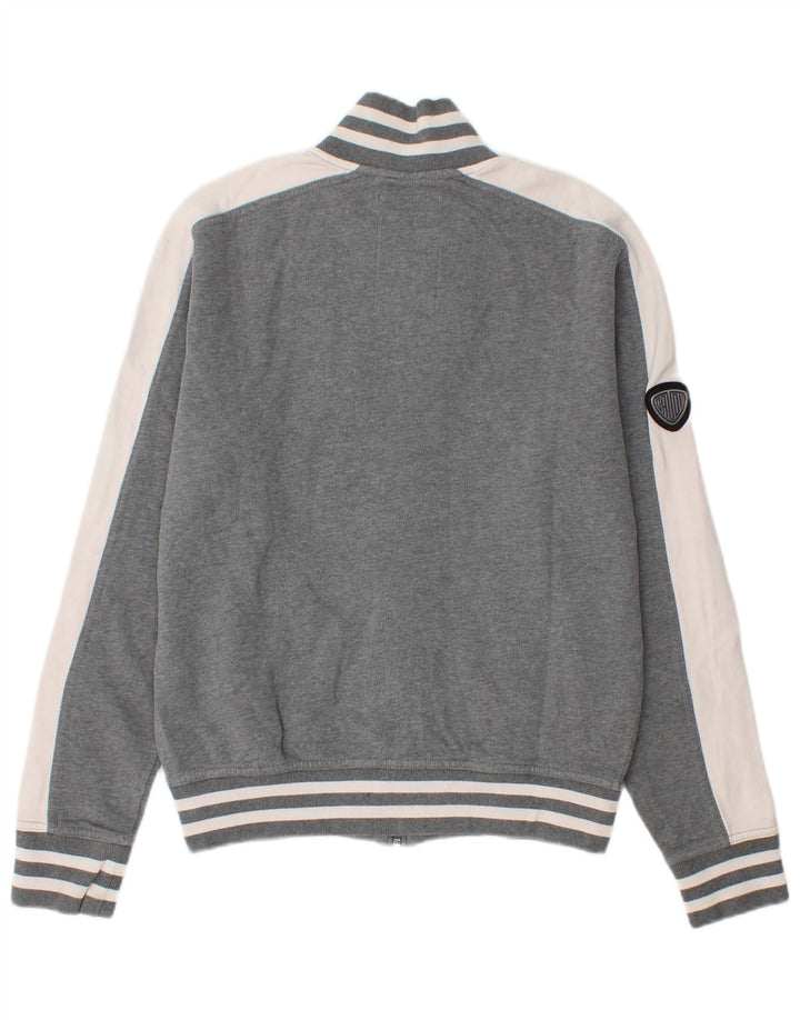 Gaudi Damen-Trainingsanzugoberteil mit Grafik, UK 10, Größe S, Grau, Farbblock