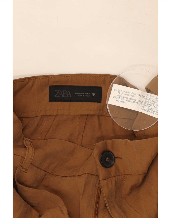 Zara Damen-PEGged-Hose, mittelgroß, W30, L29, braun, Modal