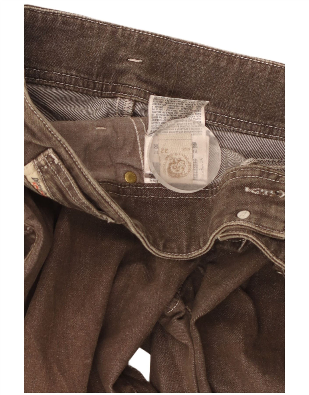 Diesel Damen Slim Jeans W32 L35 Braune Baumwolle