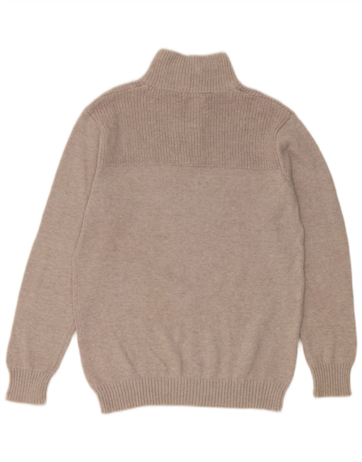 Zara Jungen-Pullover mit Reißverschluss am Hals, 13–14 Jahre, Beige