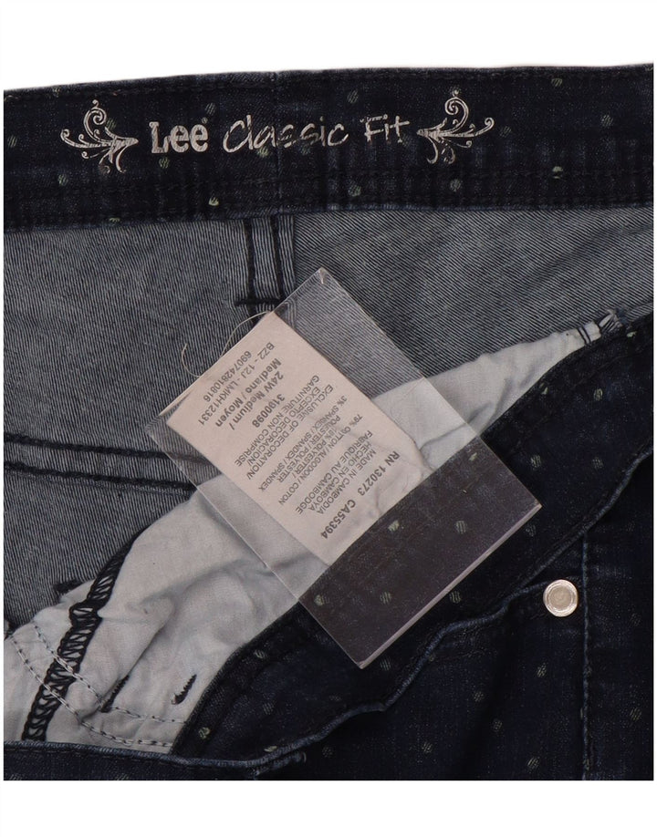 LEE Damen-Capri-Jeans mit klassischer Passform, US 24, 4XL, W48, L20, blau gepunktete Baumwolle