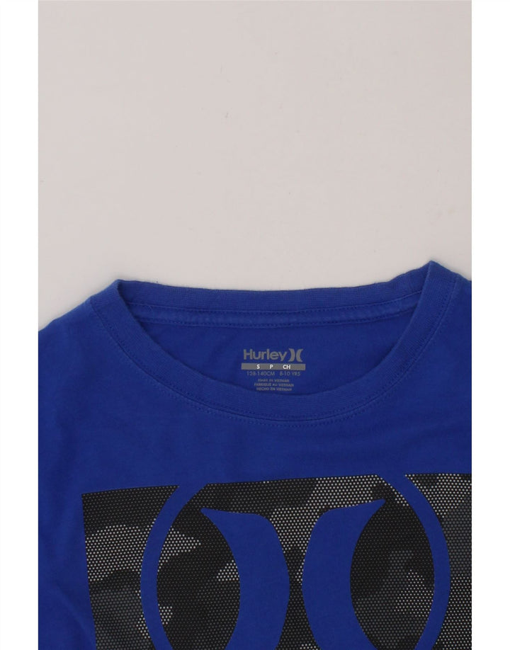 HURLEY Boys Graphic Top Long Sleeve 8-9 Years Small Blue Cotton Vintage Hurley and Second-Hand Hurley from Messina Hembry 