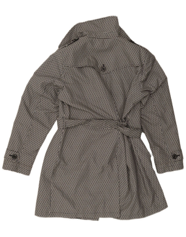 Marks & Spencer Damen Trenchcoat UK 18 XL Schwarzes geometrisches Polyester