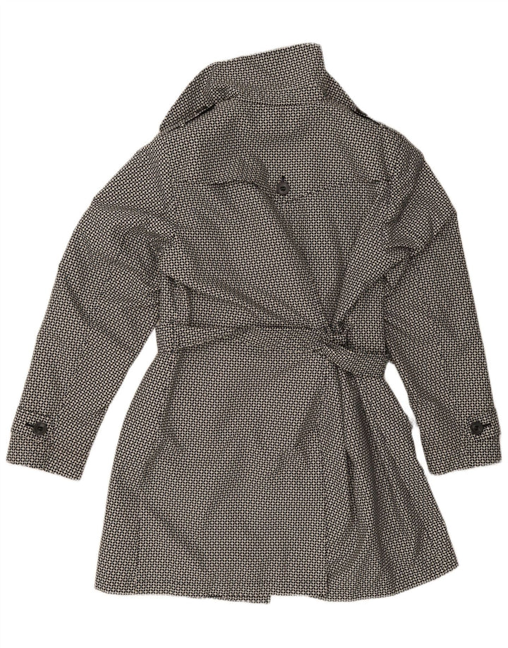 Marks & Spencer Damen Trenchcoat UK 18 XL Schwarzes geometrisches Polyester