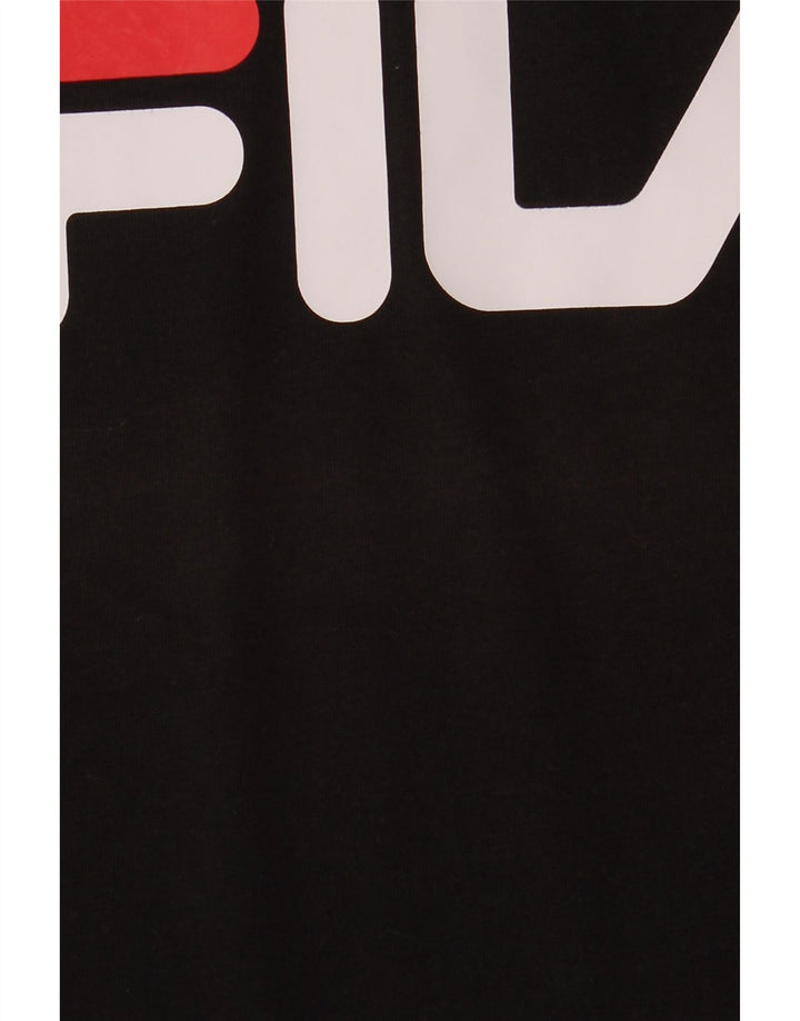 Fila Herren-T-Shirt mit Grafik, Größe S, schwarze Baumwolle