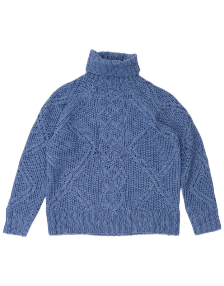 OASIS Damen-Pullover, übergroß, Rollkragenpullover, Gr. 6, XS, Blau, Acryl
