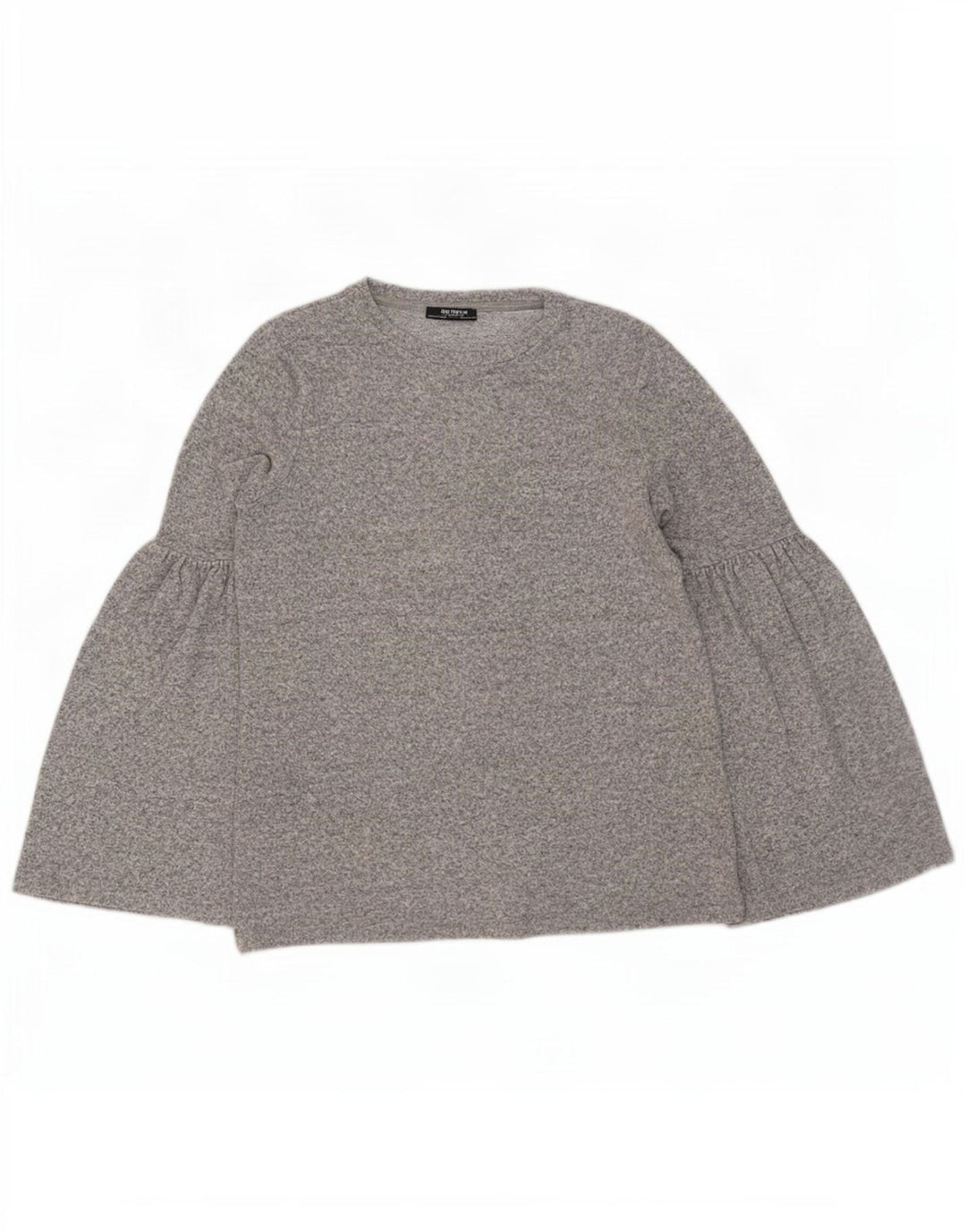 Zara Damen Trafaluc Top Langarm UK 10 Small Grau meliert