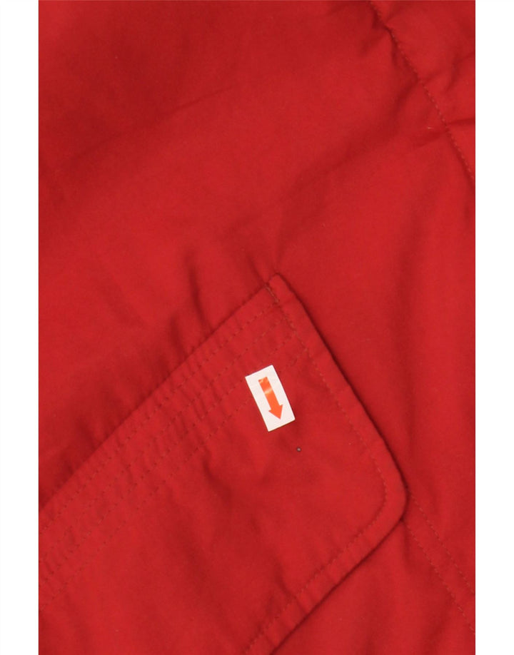 Vintage Damen Parka mit Kapuze, übergroß, Größe 44, Mittelrot