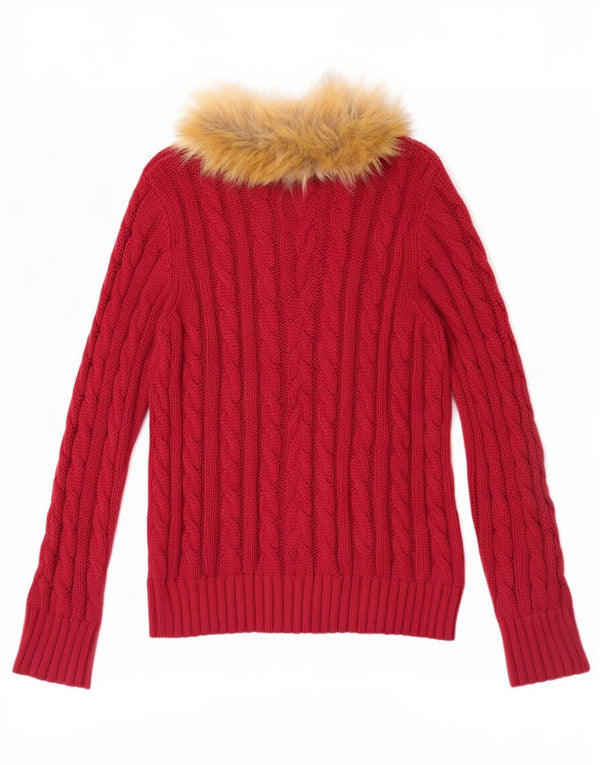 Joe Browns Damen-Cardigan mit Kapuze, UK 16, Größe L, Kastanienbraun, Baumwolle