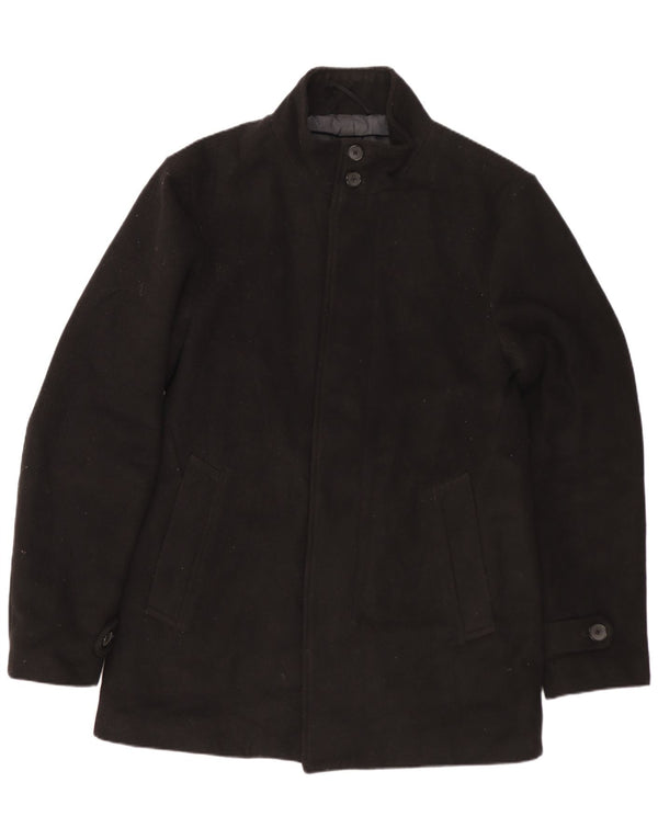 MARKS & SPENCER Herrenmantel UK 36 Small Schwarz Polyester