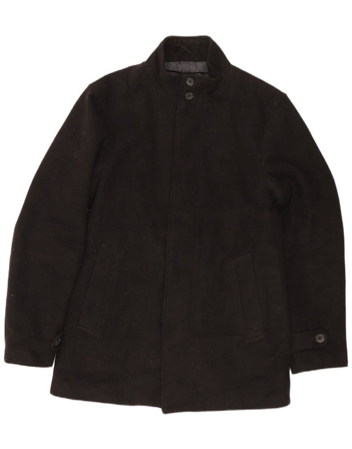 MARKS & SPENCER Herrenmantel UK 36 Small Schwarz Polyester