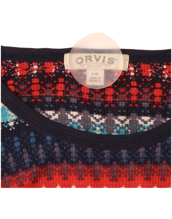 ORVIS Damen-Pullover mit U-Boot-Ausschnitt, Gr. 14, groß, mehrfarbig, gestreift