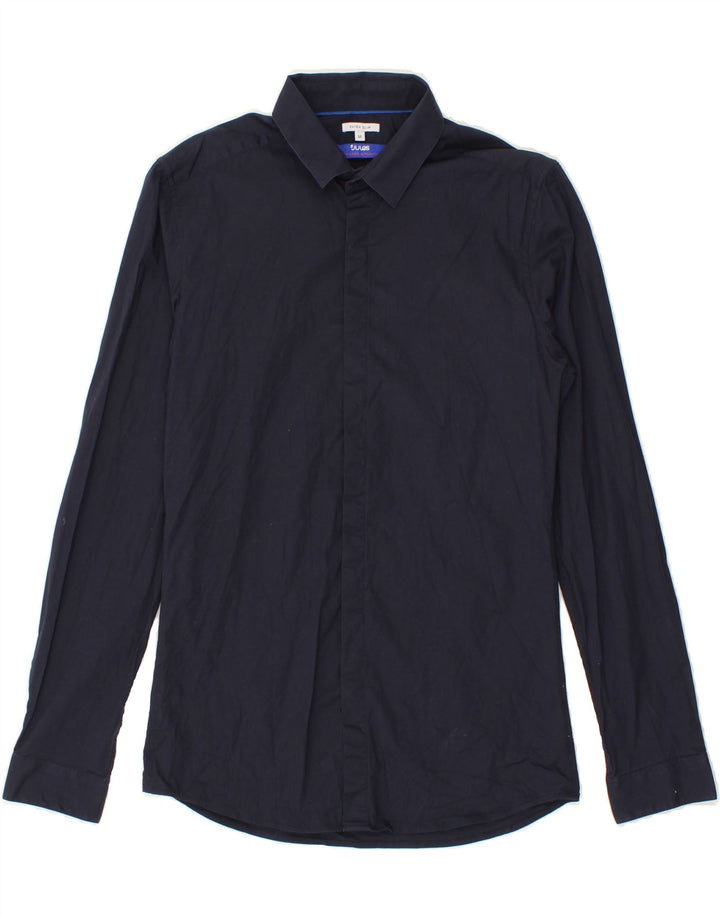 JULES Mens Extra Slim Fit Shirt Medium Navy Blue Vintage Jules and Second-Hand Jules from Messina Hembry 