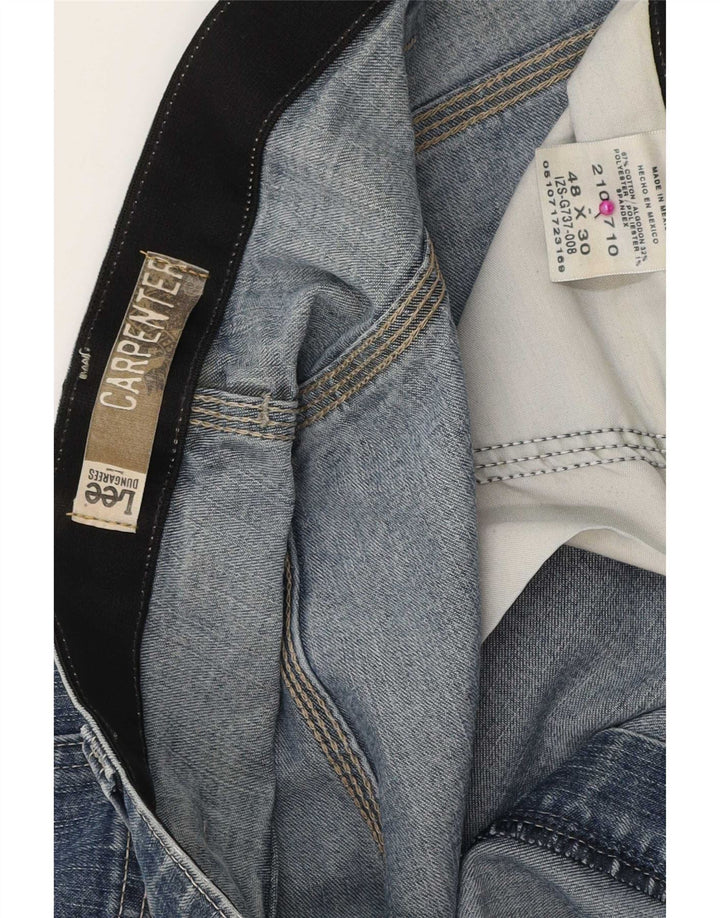 Lee Herren Carpenter Cargo Straight Jeans W48 L30 Blaue Baumwolle