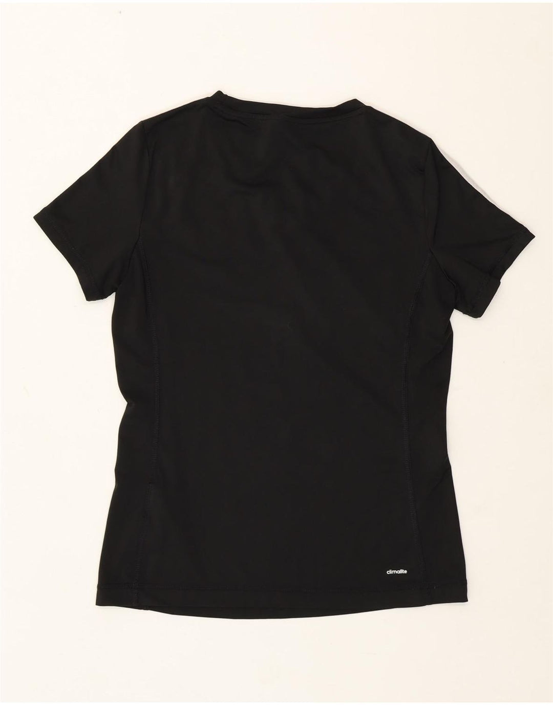 Adidas Damen Climalite T-Shirt Top UK 12/14 Medium Schwarz Polyester